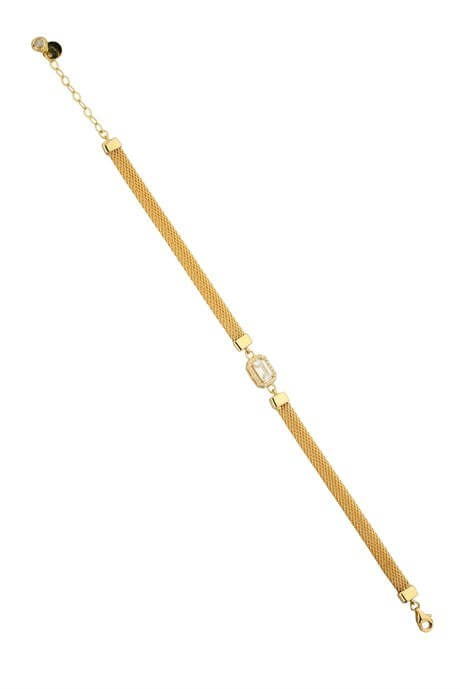 Solid Gold Baguette Gemstone Bracelet | 14K (585) | 6.70 gr