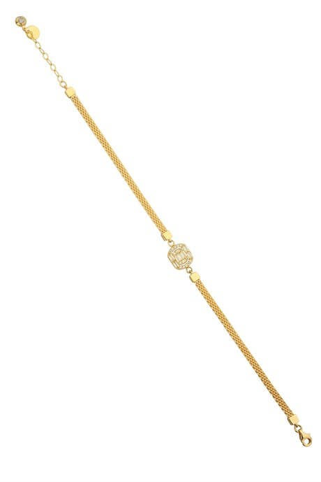 Bracelet en or massif avec pierres précieuses baguette | 14K (585) | 5,06 grammes