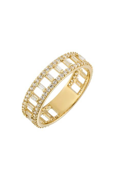 Solid Gold Baguette Gemstone Ring | 14K (585) | 2.28 gr