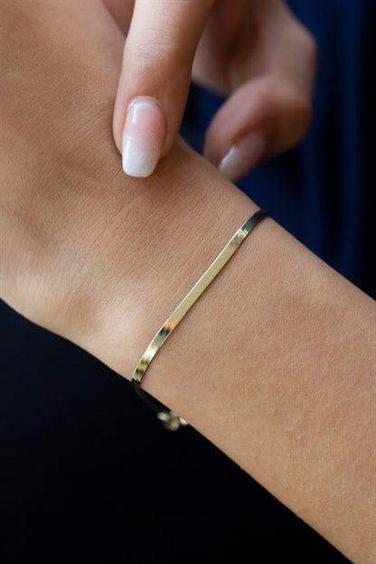 Solid Gold Herringbone Bracelet | 14K (585) | 2.09 gr