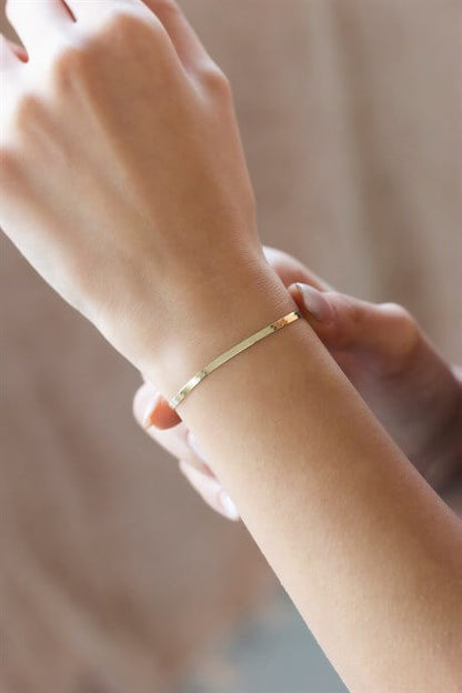 Solid Gold Herringbone Bracelet | 14K (585) | 2.09 gr