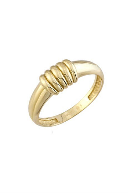 Anneau noueux en or massif | 14K (585) | 2,15 grammes