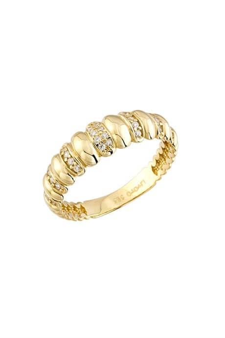 Anillo nudoso de oro macizo | 14K (585) | 2,29 gramos