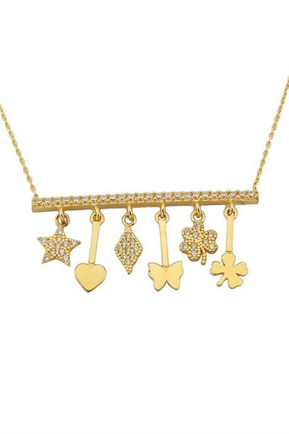 Solid Gold Charm Necklace | 14K (585) | 3.54 gr