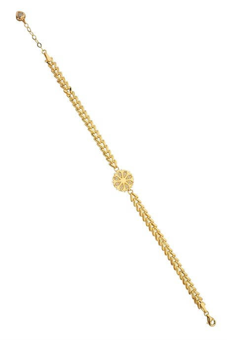 Bracelet fleur en or massif | 14K (585) | 5.00 gr