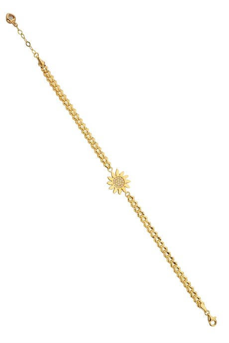 Bracelet fleur en or massif | 14K (585) | 4,70 gr