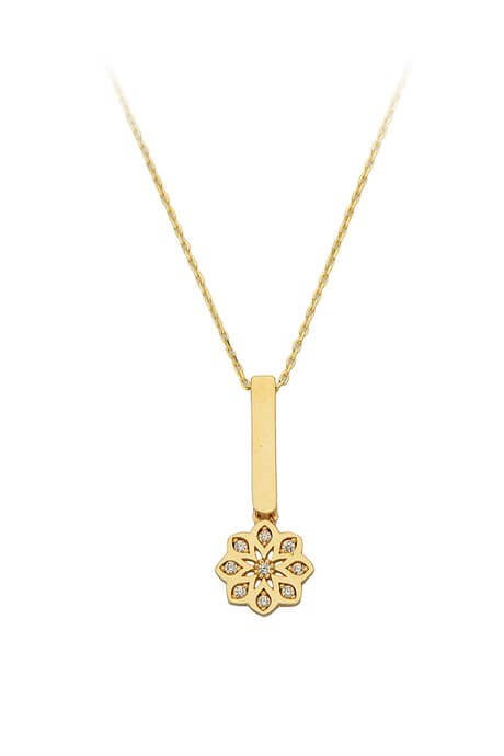 Collier fleur en or massif | 14K (585) | 1,94 g