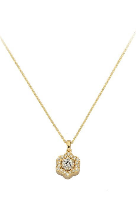 Solid Gold Flower Necklace | 14K (585) | 1.93 gr