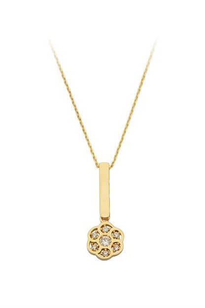 Collier fleur en or massif | 14K (585) | 2,06 grammes