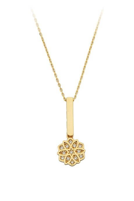 Solid Gold Flower Necklace | 14K (585) | 2.06 gr