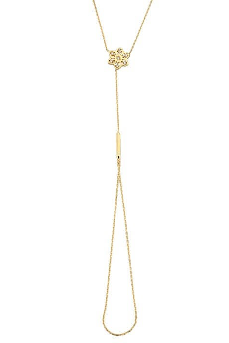 Solid Gold Flower Bracelet Bashmer | 14K (585) | 1.39 gr