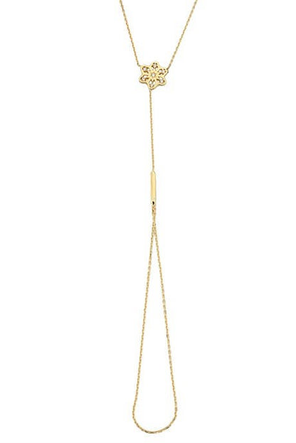 Solid Gold Flower Bracelet Bashmer | 14K (585) | 1.39 gr