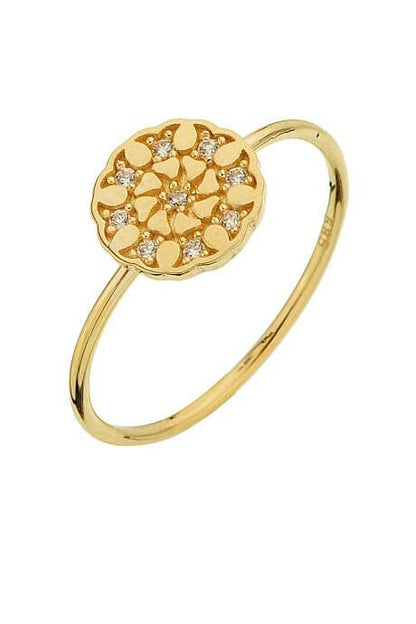 Bague fleur en or massif | 14K (585) | 1,32 g