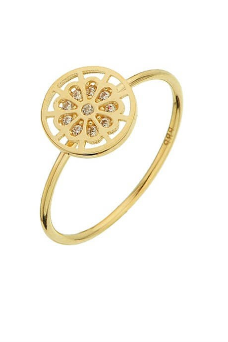 Solid Gold Flower Ring | 14K (585) | 1.12 gr
