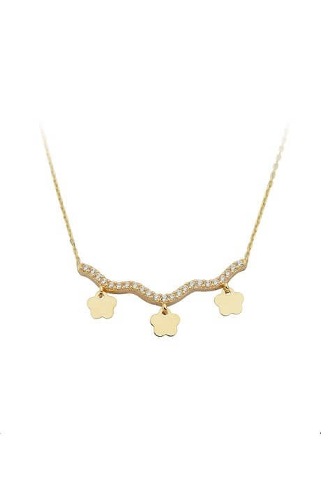 Collier fleur en or massif | 14K (585) | 2,20 gr