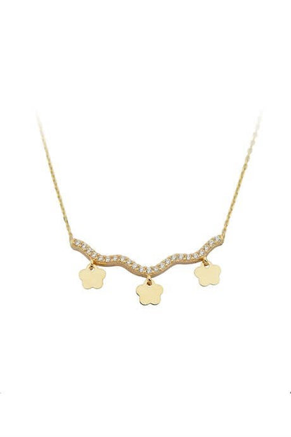 Collier fleur en or massif | 14K (585) | 2,20 gr