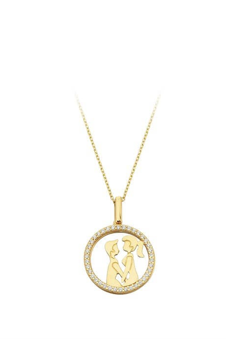 Solid Gold Couple Necklace | 14K (585) | 3.17 gr