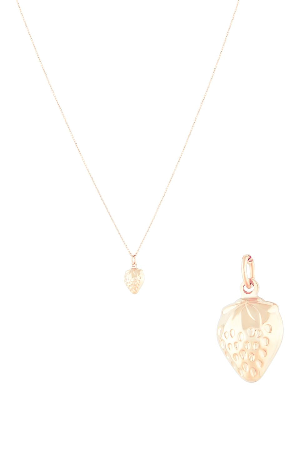 Solid Gold Strawberry Necklace