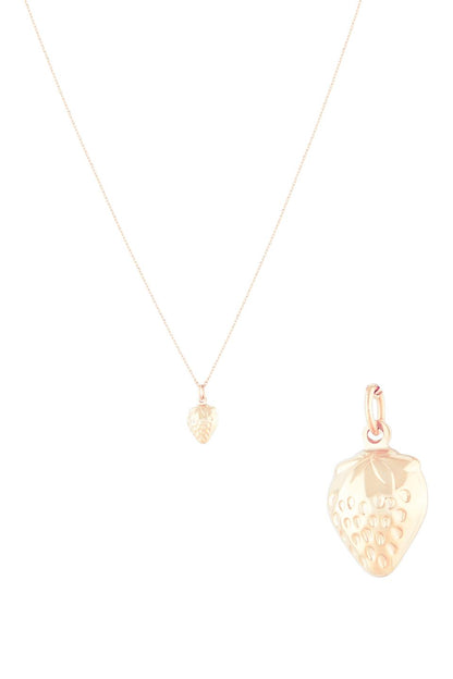 Solid Gold Strawberry Necklace