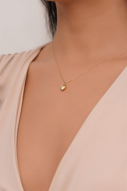 Solid Gold Strawberry Necklace