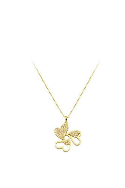 Collier coeur multiple en or massif | 14K (585) | 2,54 grammes