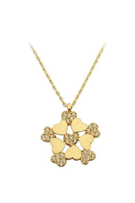 Solid Gold Multiple Heart Necklace | 14K (585) | 1.99 gr