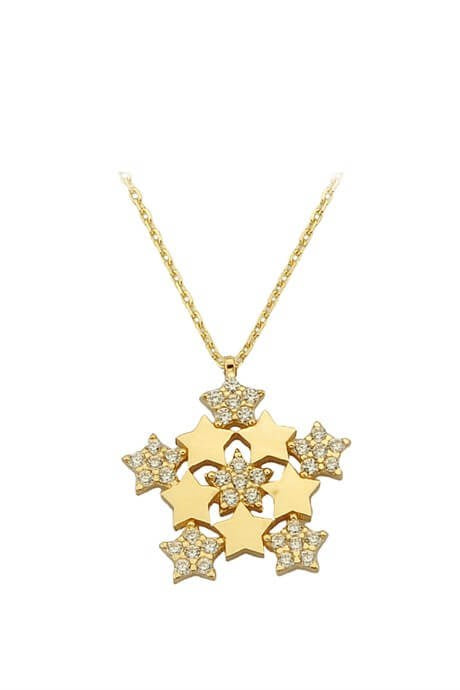 Solid Gold Multiple Star Necklace | 14K (585) | 2.06 gr