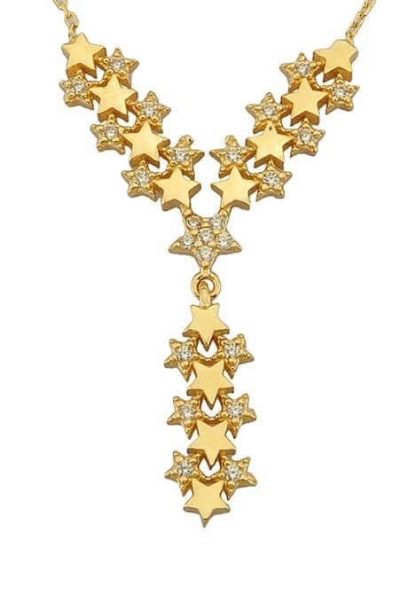 Solid Gold Multiple Star Necklace | 14K (585) | 2.85 gr