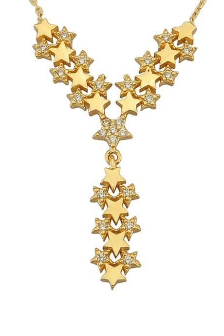 Collar de estrella múltiple de oro macizo | 14K (585) | 2,85 gramos