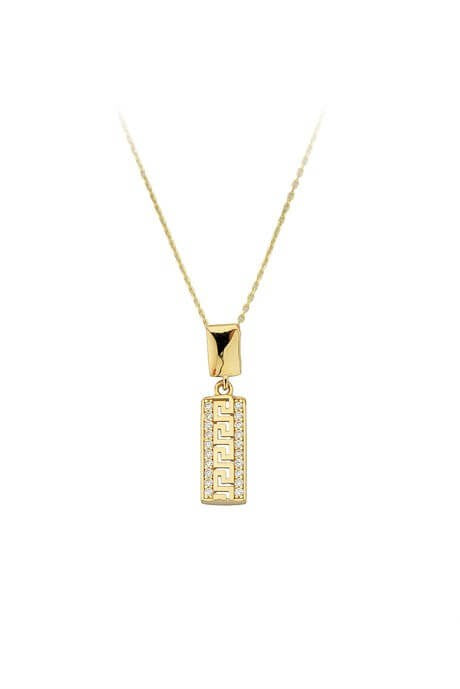 Solid Gold Stick Necklace | 14K (585) | 1.88 gr