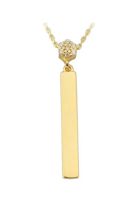 Collier bâton en or massif | 14K (585) | 1,66 g