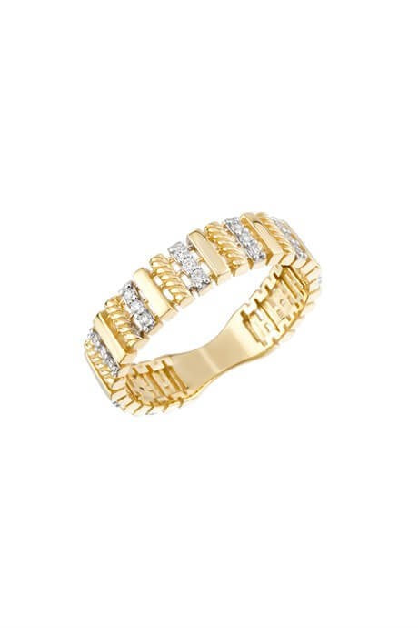 Solid Gold Stick Ring | 14K (585) | 2.92 gr