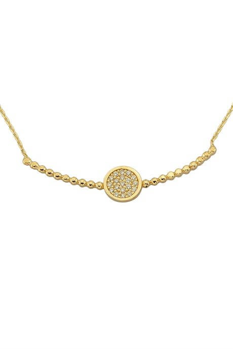 Solid Gold Circle Necklace | 14K (585) | 1.78 gr