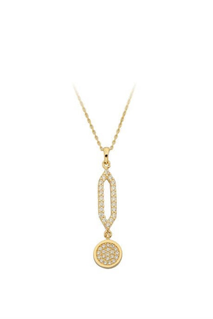 Solid Gold Circle Necklace | 14K (585) | 2.15 gr