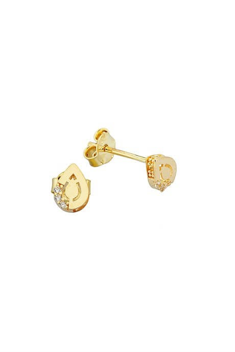 Solid Gold Drop With Figure Earring | 14K (585) | 0.99 gr