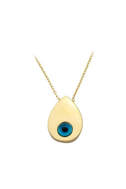 Collier oeil goutte en or massif | 14K (585) | 2,08 grammes