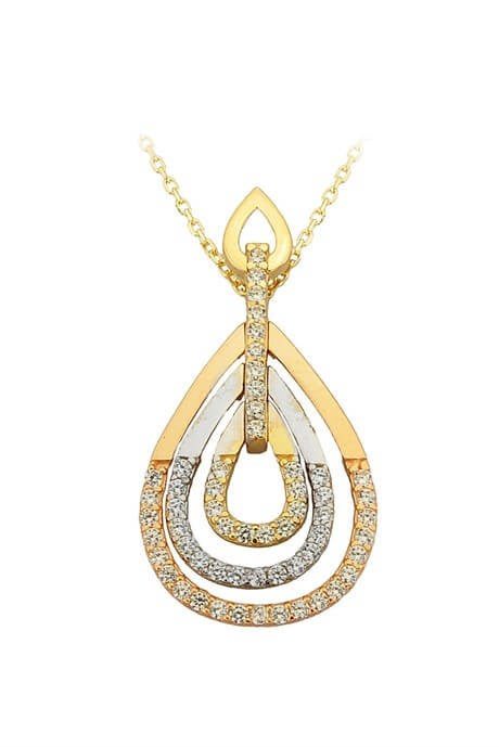 Solid Gold Drop Necklace | 14K (585) | 2.69 gr