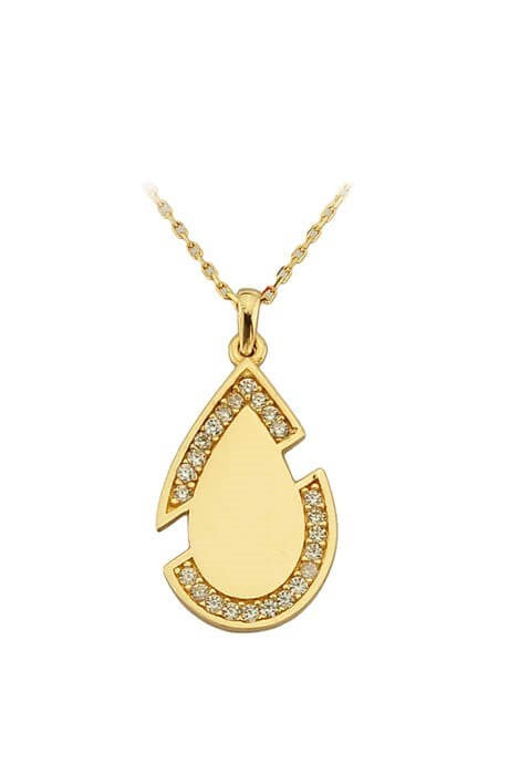 Solid Gold Drop Necklace | 14K (585) | 1.92 gr