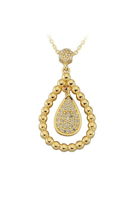 Collier goutte en or massif | 14K (585) | 2,37 grammes