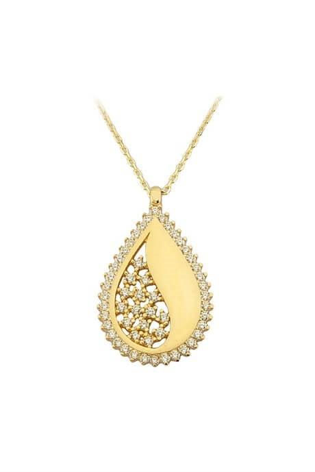 Collier goutte en or massif | 14K (585) | 2,80 gr