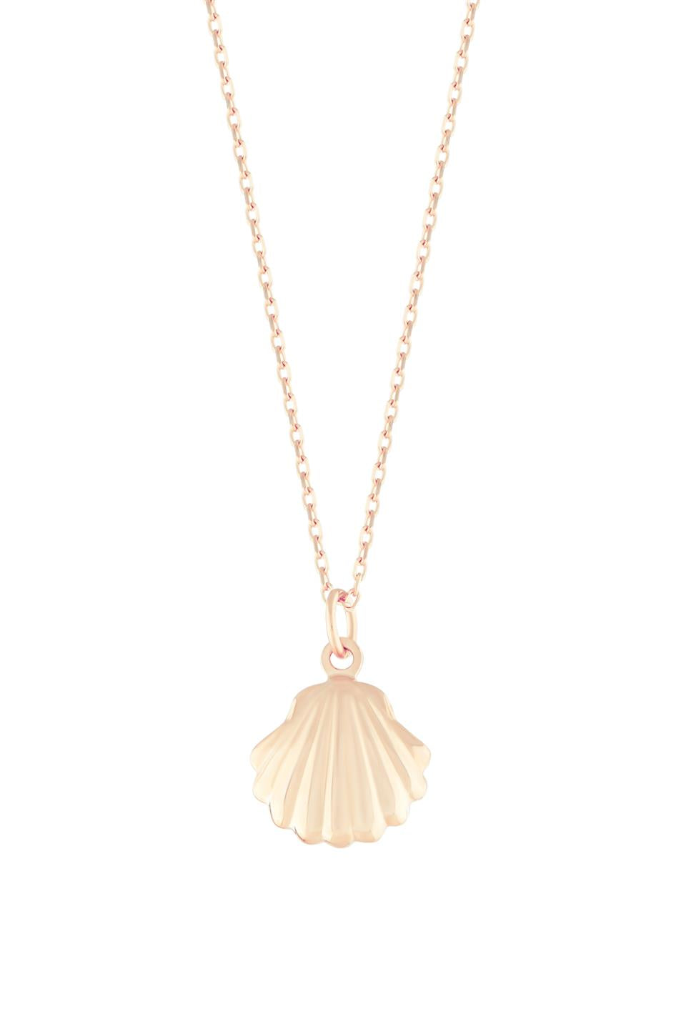 Solid Gold Sea Shell Necklace