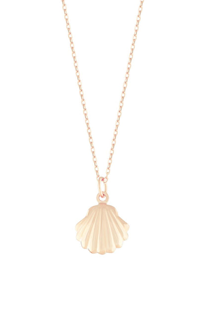 Solid Gold Sea Shell Necklace