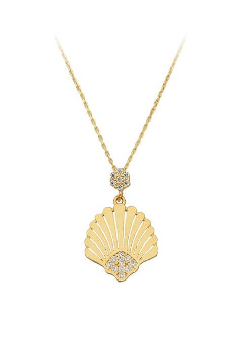 Collier de coquillages en or massif | 14K (585) | 2,08 grammes