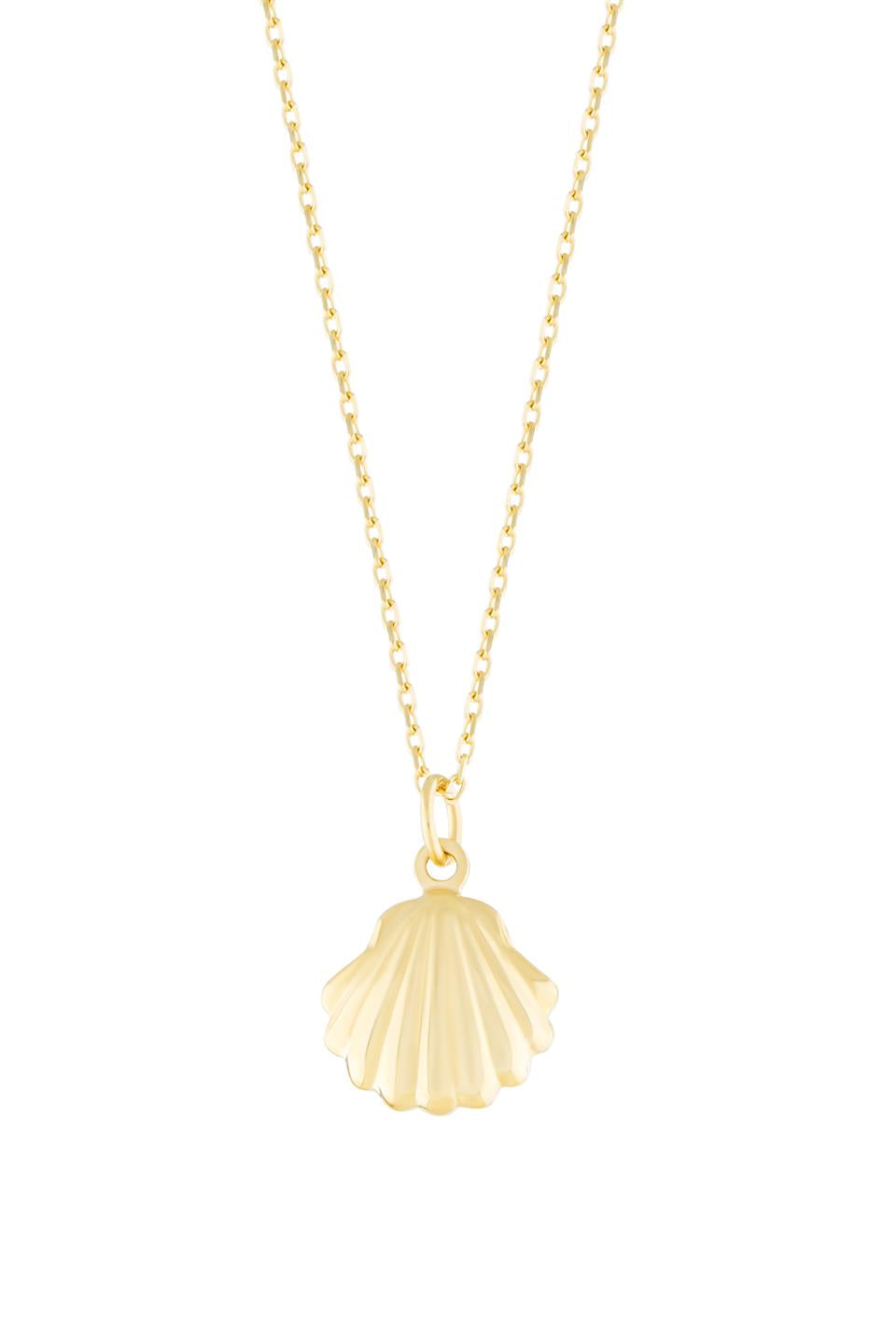 Solid Gold Sea Shell Necklace