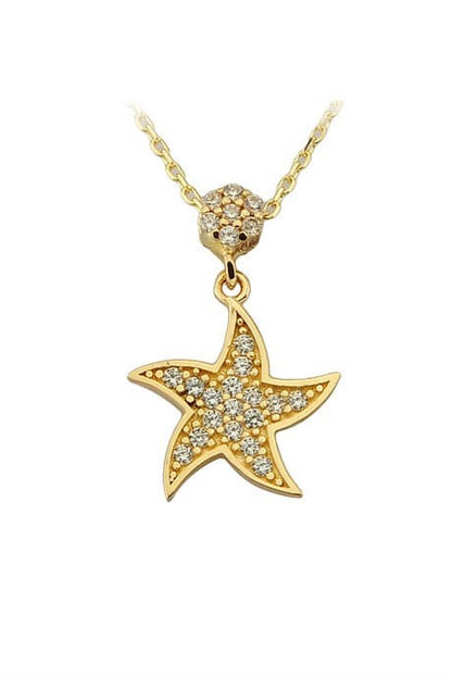 Collar de estrella de mar de oro macizo | 14K (585) | 1,63 gramos