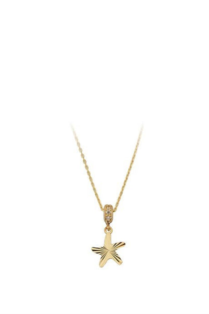 Collar de estrella de mar de oro macizo | 14K (585) | 1,84 gramos