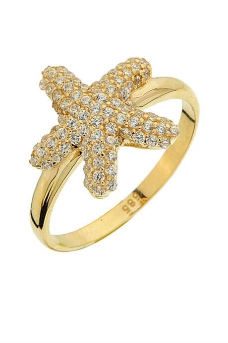 Solid Gold Starfish Ring | 14K (585) | 2.57 gr