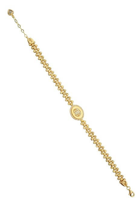 Solid Gold Dorica Beaded Baguette Bracelet | 14K (585) | 7.94 gr