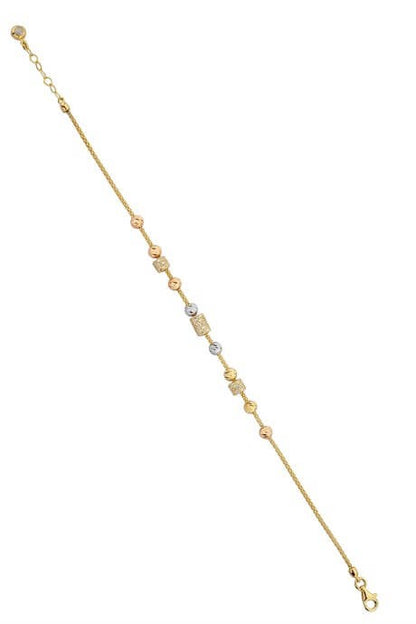 Solid Gold Dorica Beaded Bracelet | 14K (585) | 3.60 gr