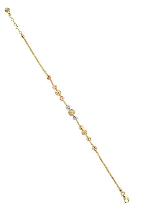 Pulsera de cuentas Dorica de oro macizo | 14K (585) | 4,39 gramos